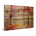 Red Storm // Natural Pine Wood (36"W x 24"H x 1.5"D)