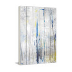 Blue Streaked Haze // White Wood (12"W x 18"H x 1.5"D)