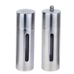 Straight Line Round Salt + Pepper Mill Set