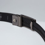 Black Top Grain Leather Belt // Black