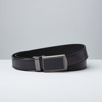 Black Top Grain Leather Belt // Black