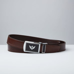 Brown Top Grain Leather Belt // Big Wing