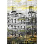 Silo Twins // White Wood (12"W x 18"H x 1.5"D)