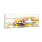 Panoramic Skyline // White Wood (45"W x 15"H x 1.5"D)