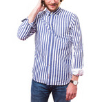 Cash Casual Shirt // Navy + White Stripes (L)