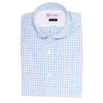 Miam Miam Casual Shirt // Light Blue + White Gingham (L)