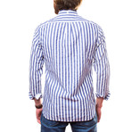 Cash Casual Shirt // Navy + White Stripes (L)