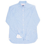 Miam Miam Casual Shirt // Light Blue + White Gingham (L)