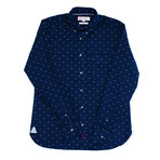 Yayy Casual Shirt // Indigo Blue + Blue Pattern (S)