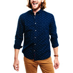 Yayy Casual Shirt // Indigo Blue + Blue Pattern (S)