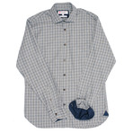 Vlang Casual Shirt // Light Grey Plaid (XL)