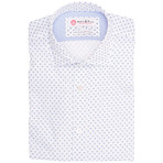 Bunk Casual Shirt // White + Blue Micro Pattern (XL)