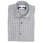 Vlang Casual Shirt // Light Grey Plaid (XL)