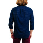 Tucutuc Casual Shirt // Dark Navy + Coloured Micro Pattern (M)