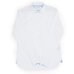 Bunk Casual Shirt // White + Blue Micro Pattern (XL)