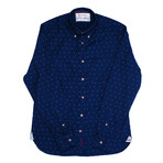 Tucutuc Casual Shirt // Dark Navy + Coloured Micro Pattern (M)