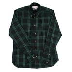 Abbie & Rose // Hipipip Casual Shirt // Forest Green Plaid + White Micro Pattern (S)