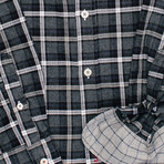 Babaam Casual Shirt // Dark Grey Plaid (XL)