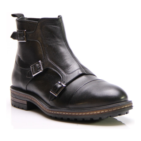 Triple Monk Boot // Black (Euro: 40)