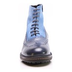 Mixed Wingtip Boot // Blue (Euro: 45)