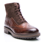 Mixed Wingtip Boot // Brown (Euro: 42)