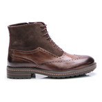 Mixed Wingtip Boot // Brown (Euro: 42)