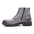 Mixed Wingtip Boot // Grey (Euro: 40)