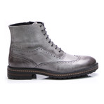 Mixed Wingtip Boot // Grey (Euro: 40)