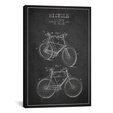 Bike I // Charcoal (18"W x 26"H x 0.75"D)