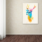 Sunny Stag (Canvas: 14"W x 19"H x 2"D)