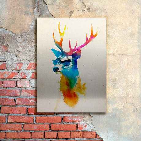 Sunny Stag (Canvas: 14"W x 19"H x 2"D)