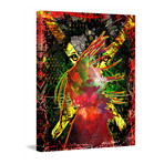Red Dance Mix Painting Print // Wrapped Canvas (24"W x 31"H x 1.5"D)