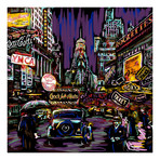 Classic City Street Painting Print // Wrapped Canvas (18"W x 18"H x 1.5"D)
