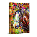 Painted Horse Face Painting Print // Wrapped Canvas (12"W x 18"H x 1.5"D)