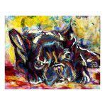 Sleepy Frenchi Painting Print // Wrapped Canvas (31"W x 24"H x 1.5"D)