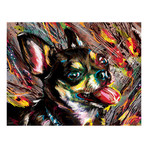 Wag the Tongue Painting Print // Wrapped Canvas (18"W x 12"H x 1.5"D)