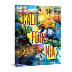 Cali River Gold Painting Print // Wrapped Canvas (24"W x 31"H x 1.5"D)