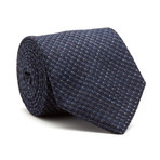 Ace Of Space Tie // Blue + Black Grid