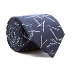 Da Funky Architect Pattern Tie // Navy + White