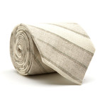 Turnt Up Tie // Beige + Oatmeal + Ivory Stripes