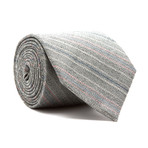 101 Classic Striped Tie // Grey + Green + Maroon + Blue