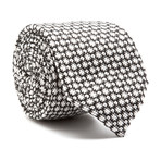 Cozy Ghost Knit Tie // Black + White