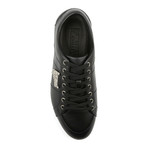 Gold Label NY // Leather Lace-Up Sneaker // Black + Antique Nickel (Euro: 44)