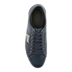 Leather Lace-Up Sneaker // Blue + Antique Nickel (Euro: 44)