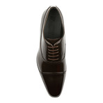 Lace-Up Long Seam Cap Toe Oxford // Brown (Euro: 41)