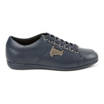 Leather Lace-Up Sneaker // Blue + Antique Nickel (Euro: 44)