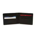 Saffiano Leather Bi-Fold Wallet // Black