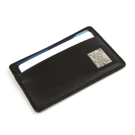 Saffiano Leather Card Wallet // Black