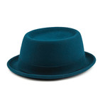 Litefelt Pork Pie Hat // Dark Cyan (M)