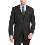 Wall Street Modern Fit Vested Suit // Black (US: 38L)